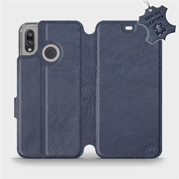 Kožené flip pouzdro Mobiwear - Huawei P20 Lite - Modré