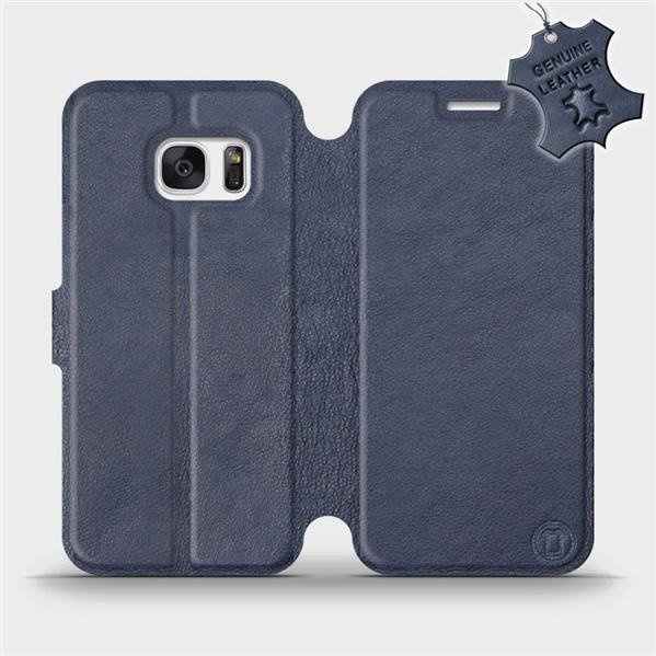 Kožené flip pouzdro Mobiwear - Samsung Galaxy S7 - Modré