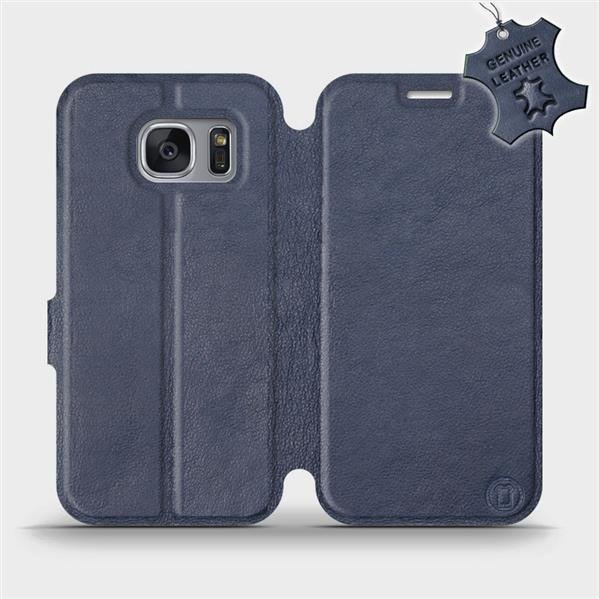 Kožené flip pouzdro Mobiwear - Samsung Galaxy S7 Edge - Modré