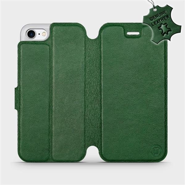 Kožené flip pouzdro Mobiwear - Apple iPhone 7 - Zelené