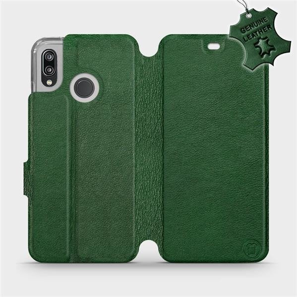 Kožené flip pouzdro Mobiwear - Huawei P20 Lite - Zelené