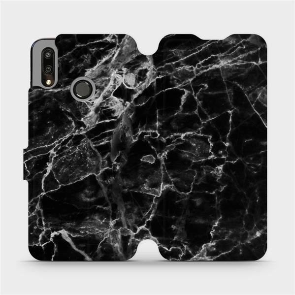 Flipové pouzdro Mobiwear - Huawei P Smart 2019 - V056P Černý mramor