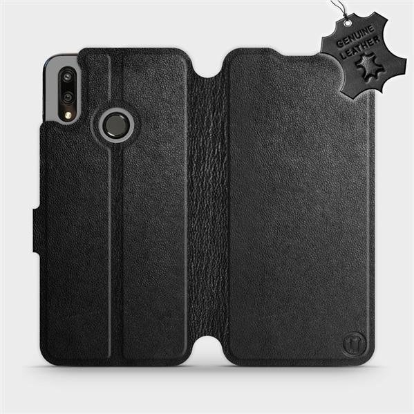 Kožené flip pouzdro Mobiwear - Huawei P Smart 2019 - Černé