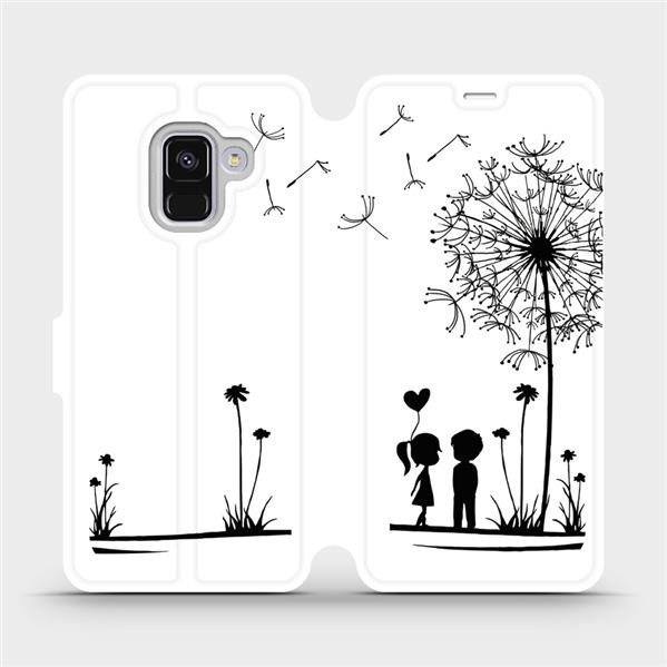 Flipové pouzdro Mobiwear - Samsung Galaxy A8 2018 - MH16P Dvojice s pampeliškou