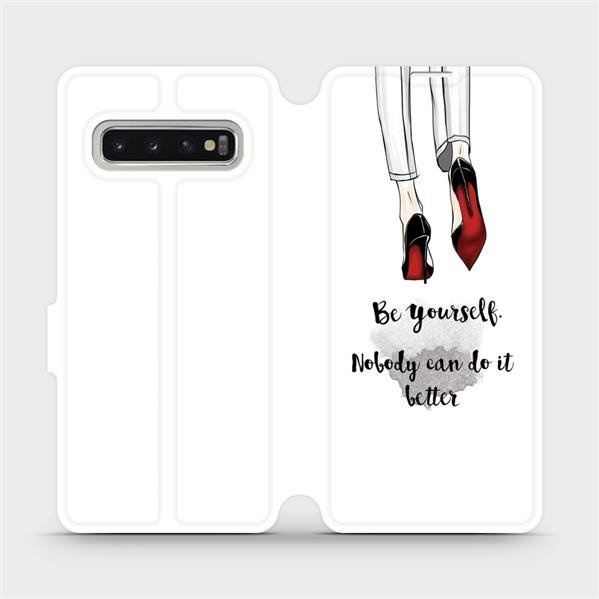 Flipové pouzdro Mobiwear - Samsung Galaxy S10 - M046P Be yourself