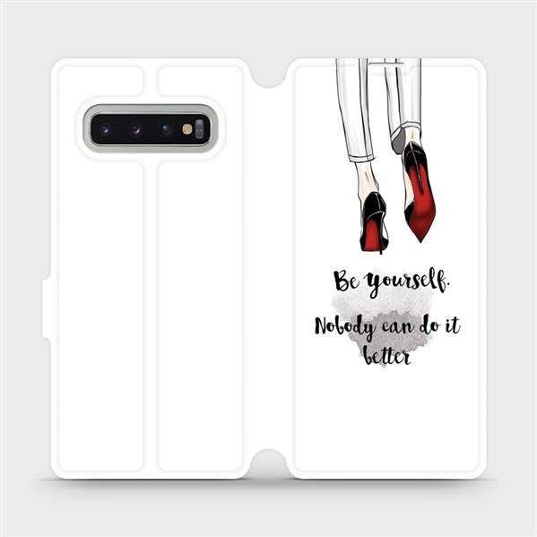 Flipové pouzdro Mobiwear - Samsung Galaxy S10 Plus - M046P Be yourself