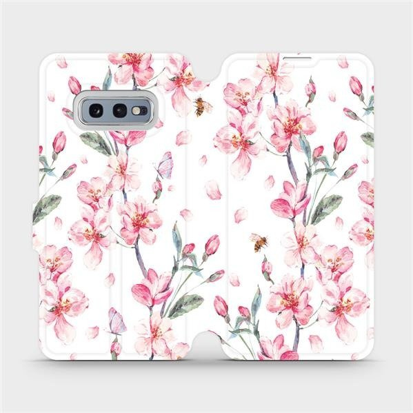 Flipové pouzdro Mobiwear - Samsung Galaxy S10e - M124S Růžové květy