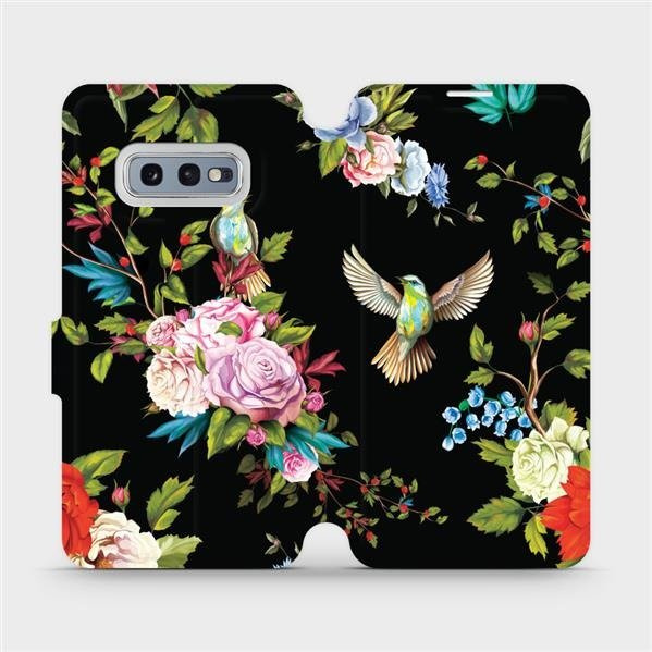 Flipové pouzdro Mobiwear - Samsung Galaxy S10e - VD09S Ptáčci a květy