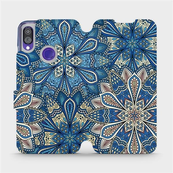 Flipové pouzdro Mobiwear - Xiaomi Redmi Note 7 - V108P Modré mandala květy