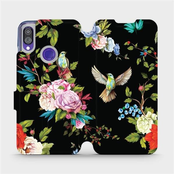 Flipové pouzdro Mobiwear - Xiaomi Redmi Note 7 - VD09S Ptáčci a květy