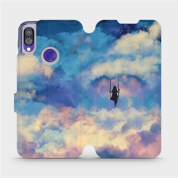 Flipové pouzdro Mobiwear - Xiaomi Redmi Note 7 - MR09S Dívka na houpačce v oblacích