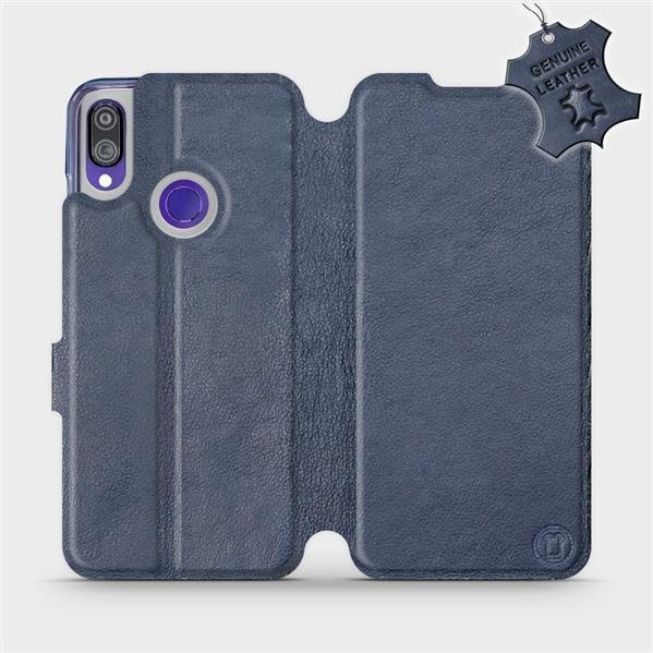 Kožené flip pouzdro Mobiwear - Xiaomi Redmi Note 7 - Modré