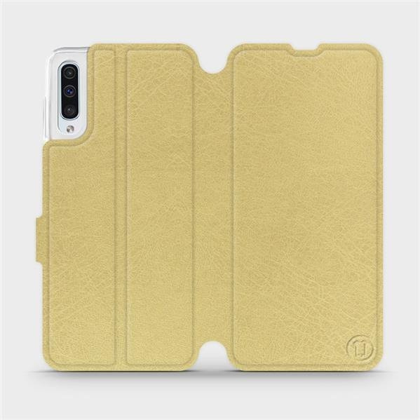 Flipové pouzdro Mobiwear - Samsung Galaxy A50 - Zlatavé a šedé