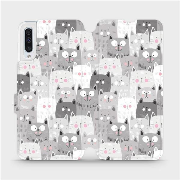 Flipové pouzdro Mobiwear - Samsung Galaxy A50 - M099P Kočičky - VÝPRODEJ