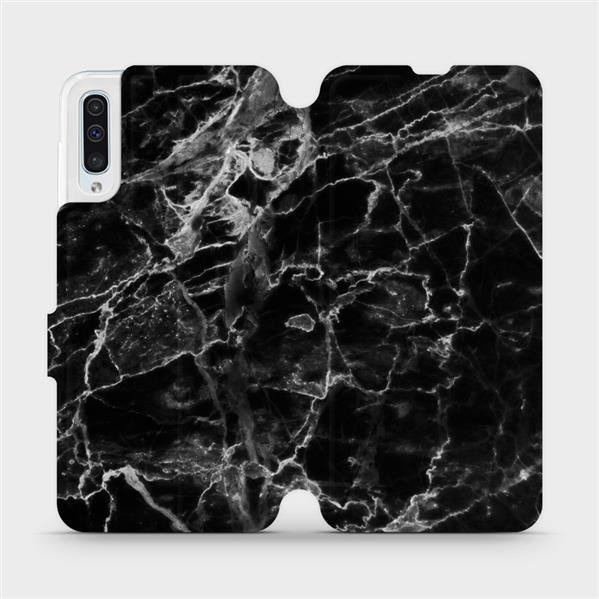 Flipové pouzdro Mobiwear - Samsung Galaxy A50 - V056P Černý mramor