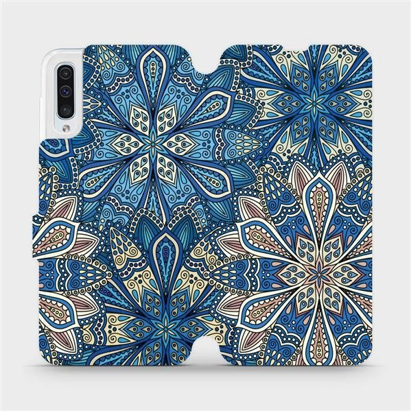 Flipové pouzdro Mobiwear - Samsung Galaxy A50 - V108P Modré mandala květy