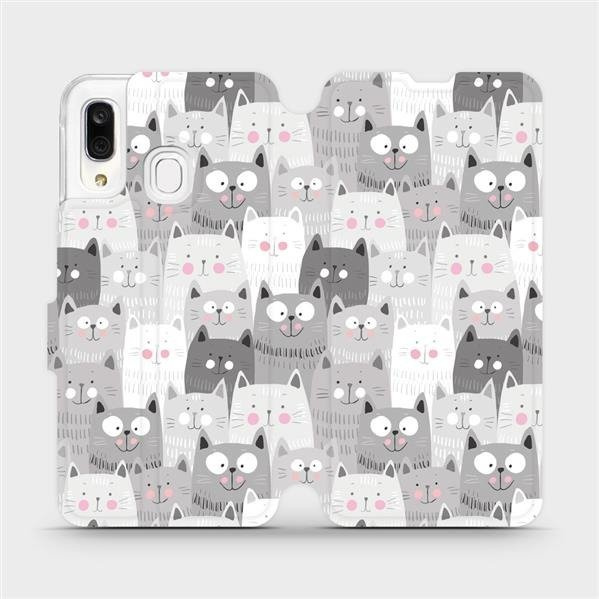 Flipové pouzdro Mobiwear - Samsung Galaxy A40 - M099P Kočičky