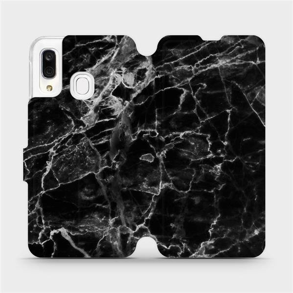 Flipové pouzdro Mobiwear - Samsung Galaxy A40 - V056P Černý mramor
