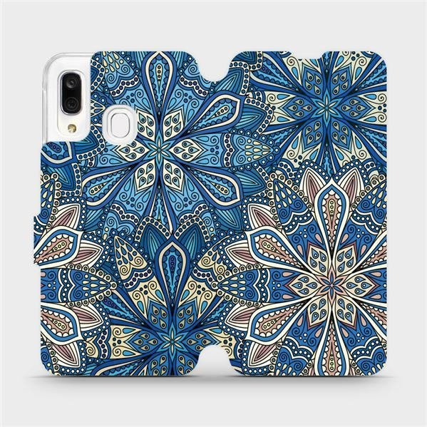 Flipové pouzdro Mobiwear - Samsung Galaxy A40 - V108P Modré mandala květy