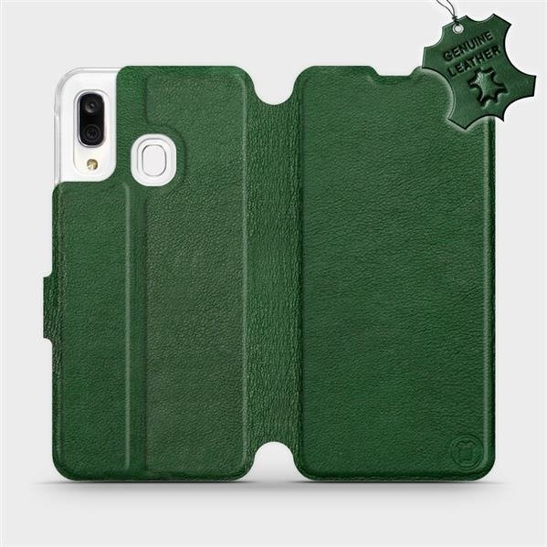 Kožené flip pouzdro Mobiwear - Samsung Galaxy A40 - Zelené