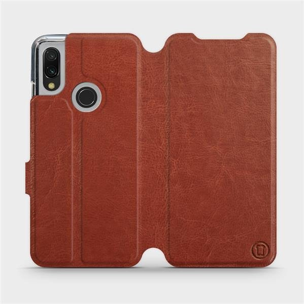 Flipové pouzdro Mobiwear - Xiaomi Redmi 7 - Hnědé a šedé