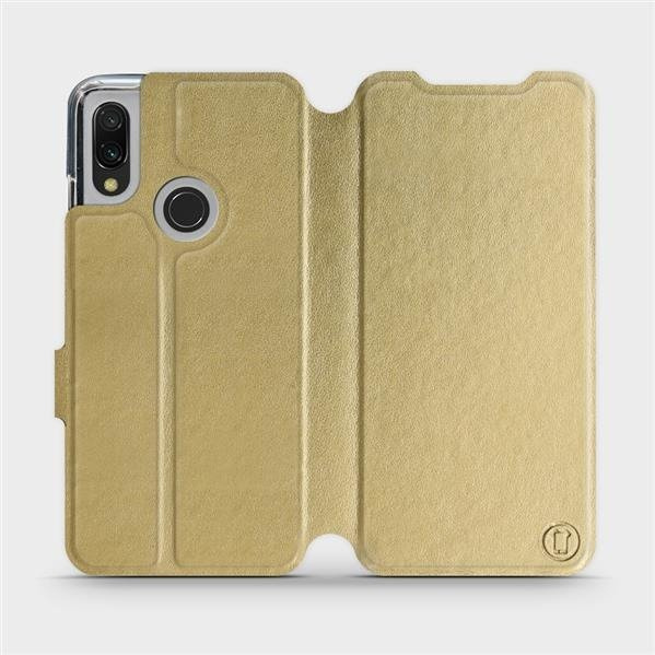 Flipové pouzdro Mobiwear - Xiaomi Redmi 7 - Zlatavé a šedé