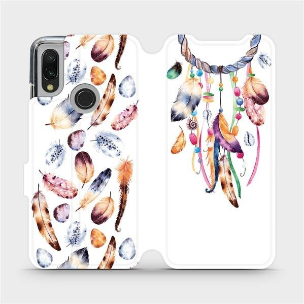 Flipové pouzdro Mobiwear - Xiaomi Redmi 7 - M003S Lapač a barevná pírka
