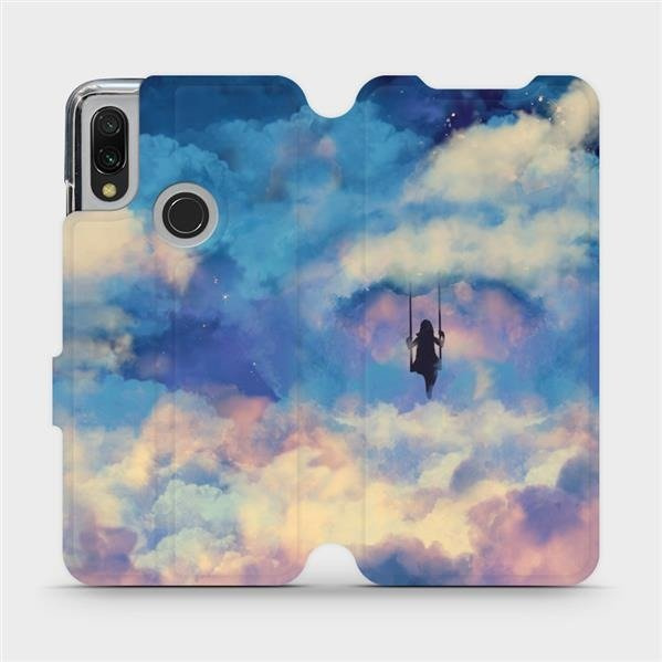 Flipové pouzdro Mobiwear - Xiaomi Redmi 7 - MR09S Dívka na houpačce v oblacích