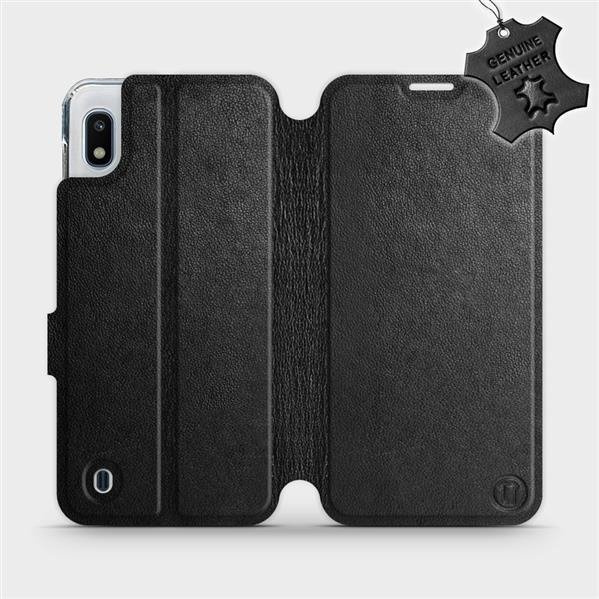 Kožené flip pouzdro Mobiwear - Samsung Galaxy A10 - Černé