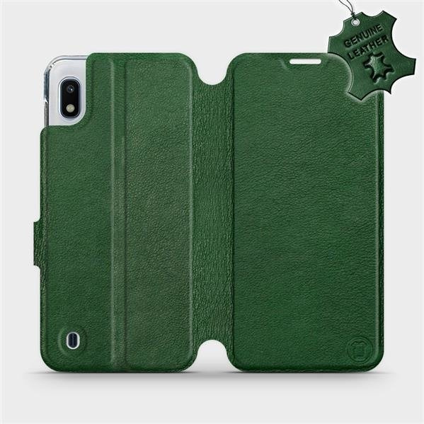 Kožené flip pouzdro Mobiwear - Samsung Galaxy A10 - Zelené
