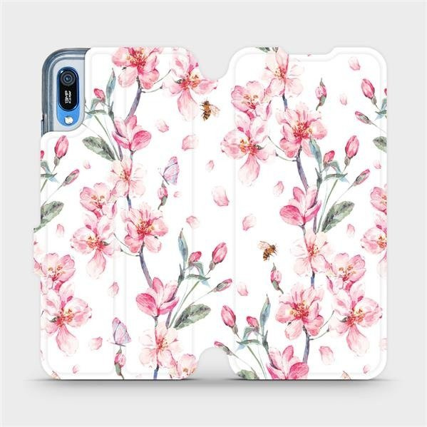 Flipové pouzdro Mobiwear - Huawei Y6 2019 - M124S Růžové květy