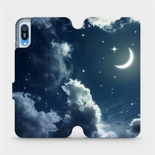 Flipové pouzdro Mobiwear - Huawei Y6 2019 - V145P Noční obloha s měsícem
