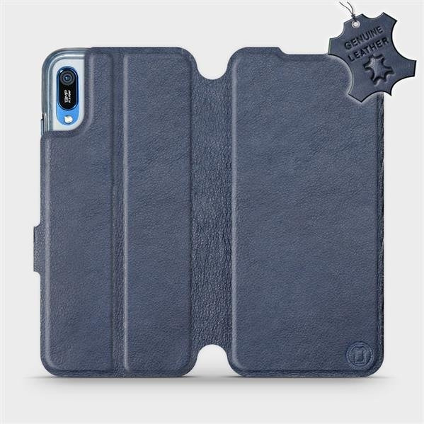 Kožené flip pouzdro Mobiwear - Huawei Y6 2019 - Modré