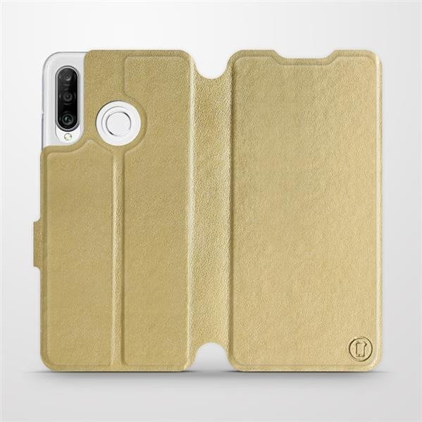 Flipové pouzdro Mobiwear - Huawei P30 Lite - Zlatavé a šedé