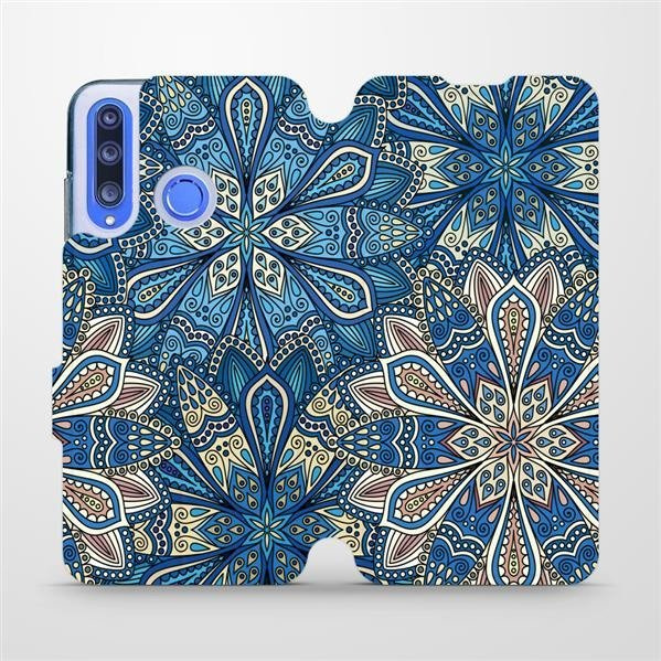 Flipové pouzdro Mobiwear - Honor 20 Lite - V108P Modré mandala květy