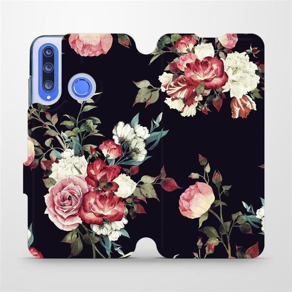 Flipové pouzdro Mobiwear - Honor 20 Lite - VD11P Růže na černé