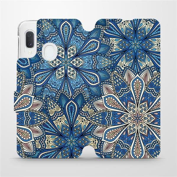Flipové pouzdro Mobiwear - Samsung Galaxy A20e - V108P Modré mandala květy