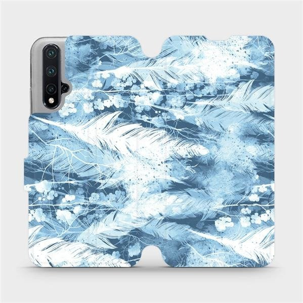 Flipové pouzdro Mobiwear - Honor 20 - M058S Světle modrá horizontální pírka