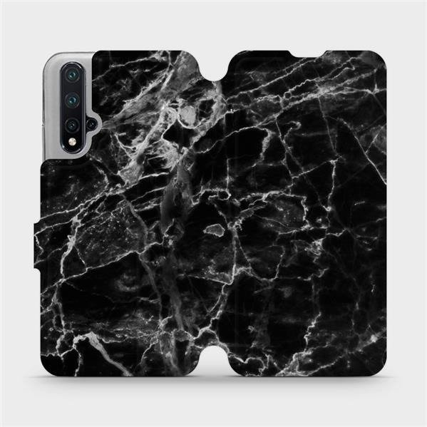 Flipové pouzdro Mobiwear - Honor 20 - V056P Černý mramor
