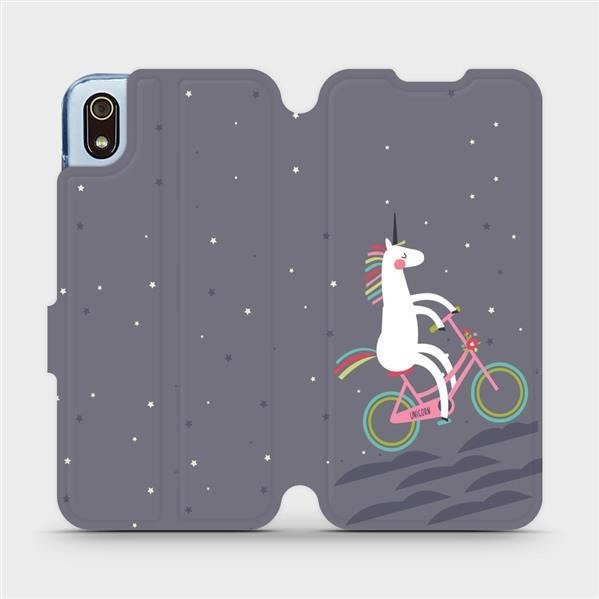 Flipové pouzdro Mobiwear - Xiaomi Redmi 7A - V024P Jednorožec na kole