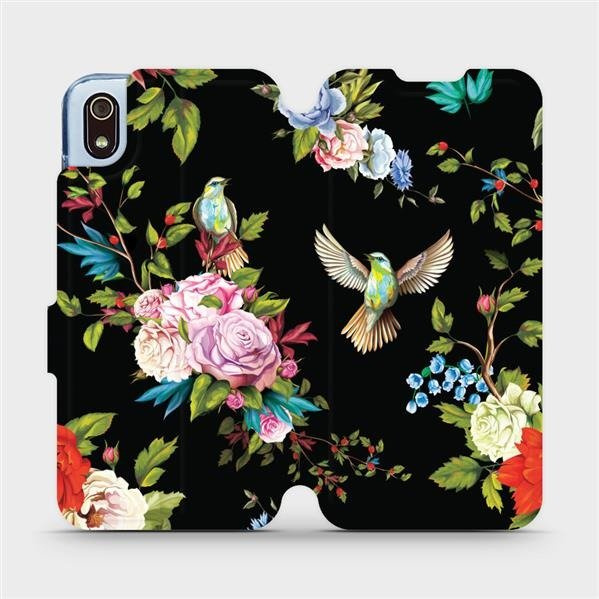 Flipové pouzdro Mobiwear - Xiaomi Redmi 7A - VD09S Ptáčci a květy