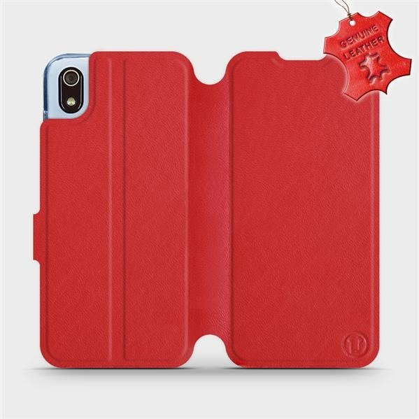 Kožené flip pouzdro Mobiwear - Xiaomi Redmi 7A - Červené
