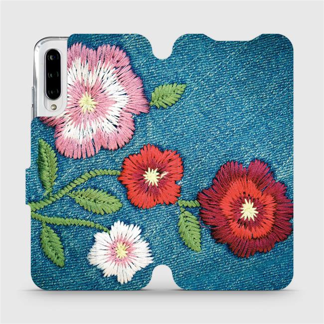 Flipové pouzdro Mobiwear - Xiaomi Mi A3 - MD05P Džínové květy