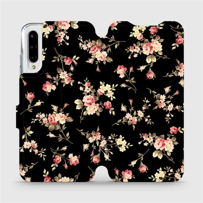 Flipové pouzdro Mobiwear - Xiaomi Mi A3 - VD02S Květy na černé