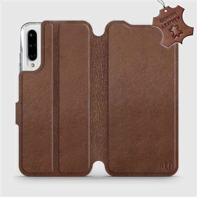 Kožené flip pouzdro Mobiwear - Xiaomi Mi A3 - Hnědé