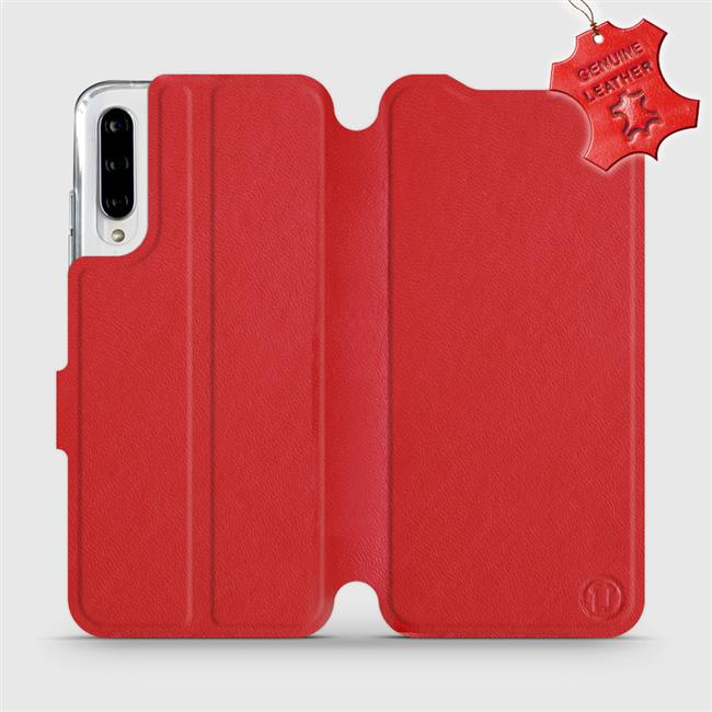 Kožené flip pouzdro Mobiwear - Xiaomi Mi A3 - Červené
