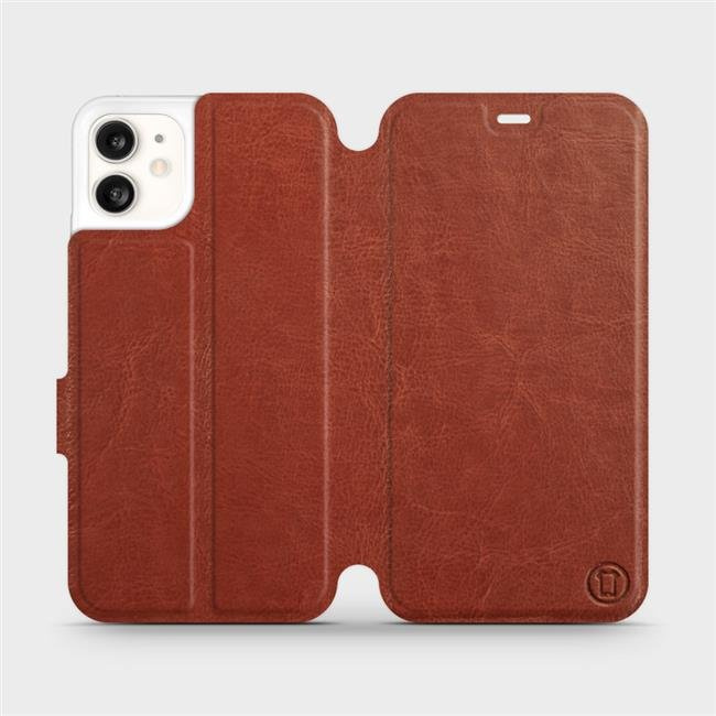 Flipové pouzdro Mobiwear - Apple iPhone 11 - Hnědé a šedé