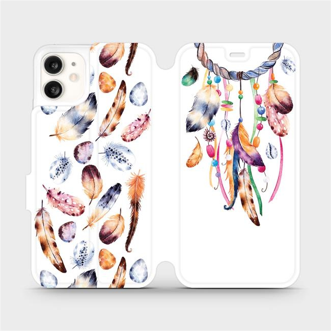 Flipové pouzdro Mobiwear - Apple iPhone 11 - M003S Lapač a barevná pírka