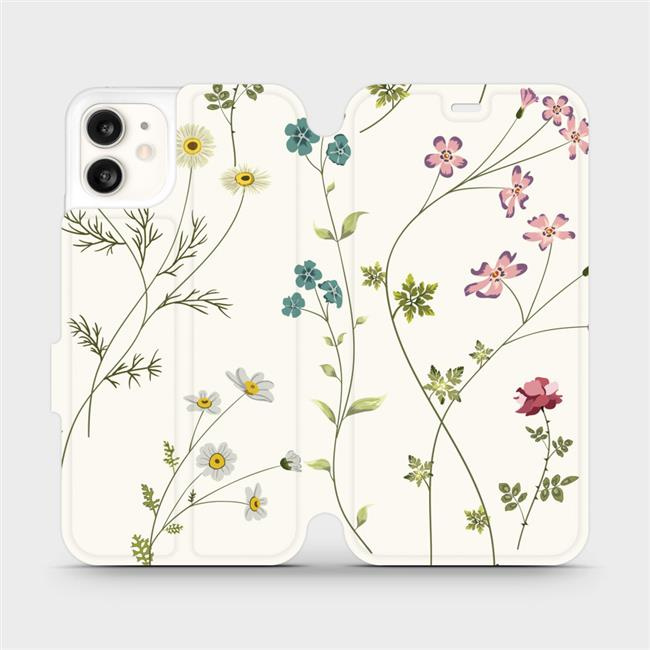 Flipové pouzdro Mobiwear - Apple iPhone 11 - MD03S Tenké rostlinky s květy