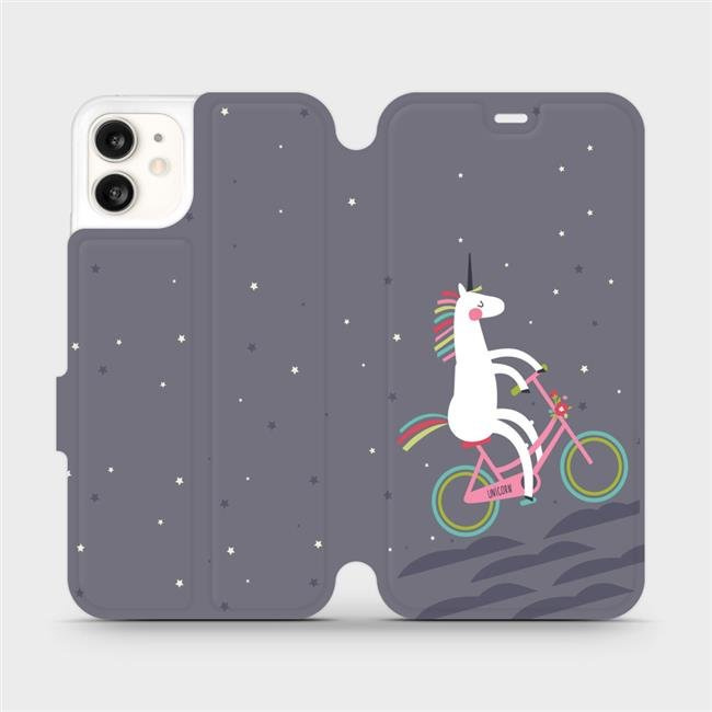 Flipové pouzdro Mobiwear - Apple iPhone 11 - V024P Jednorožec na kole